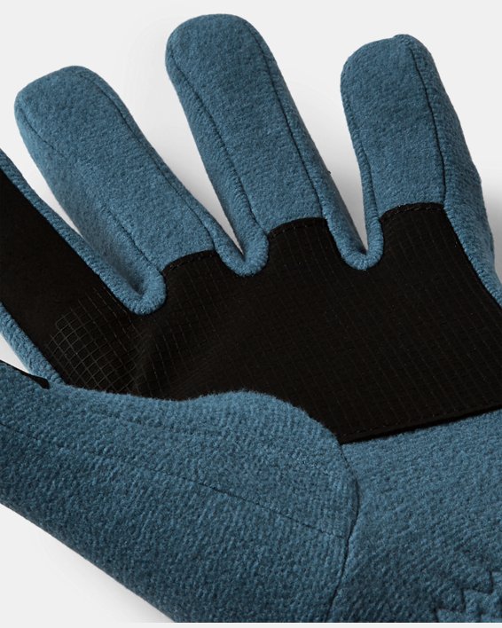 Men's ColdGear® Infrared Fleece Gloves, Blue, pdpMainDesktop image number 2